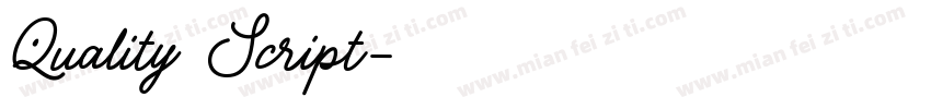 Quality Script字体转换